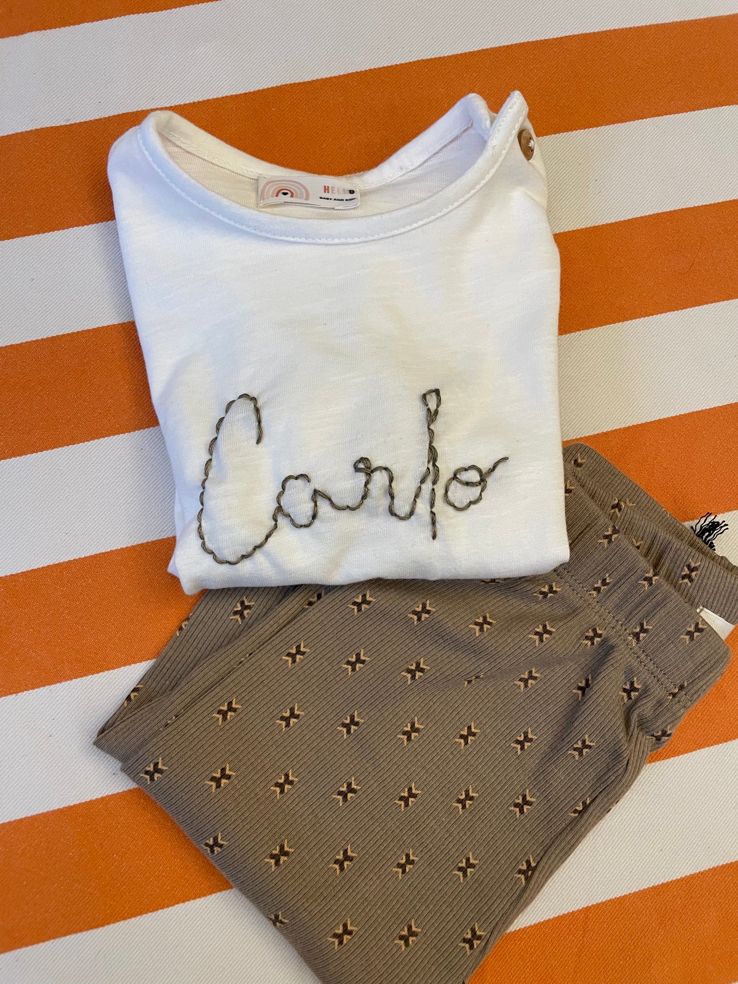 T-shirt BIANCA personalizzata - TUO nome ricamato