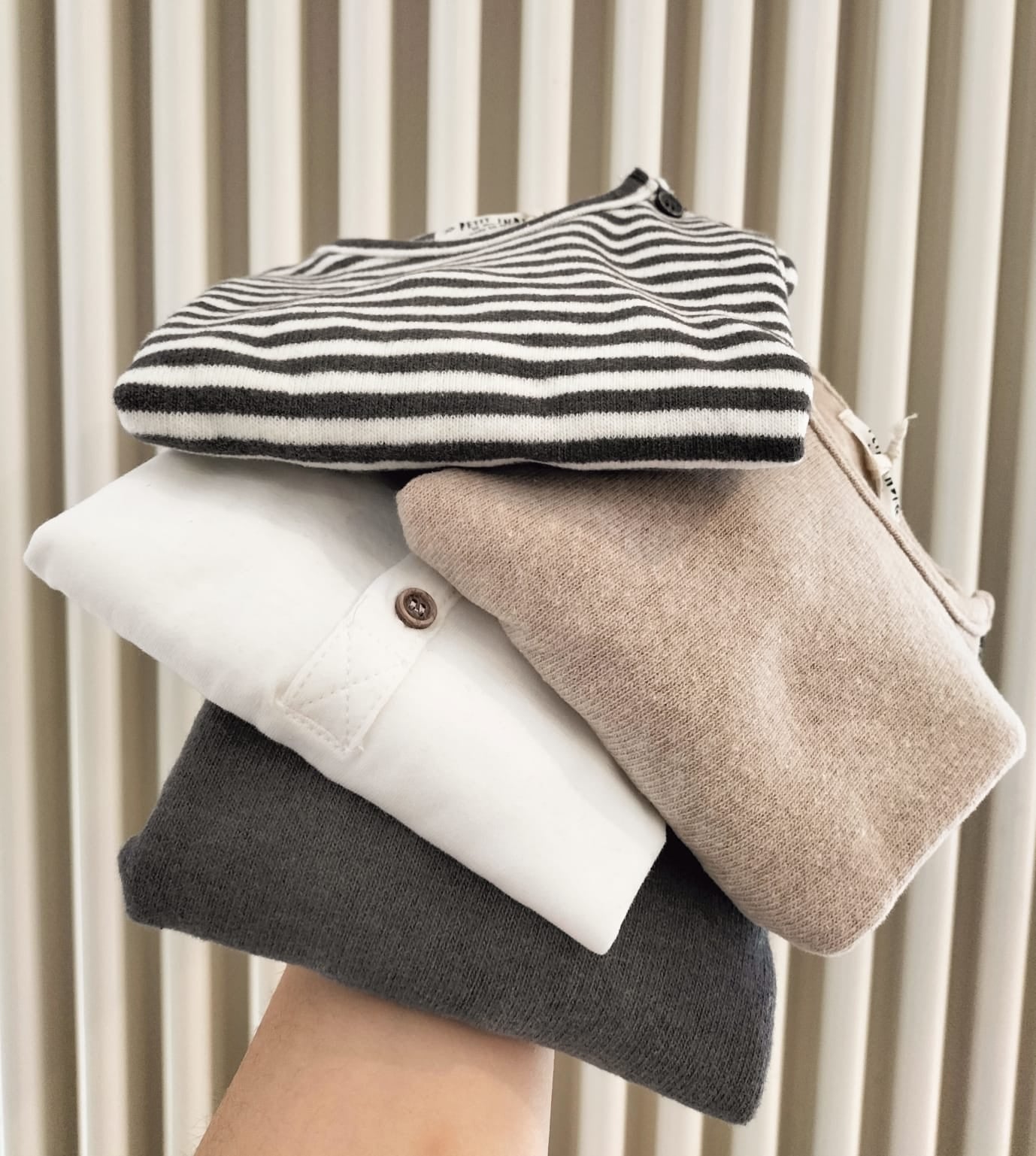 Maglietta in caldo cotone blu notte - Petit Indi