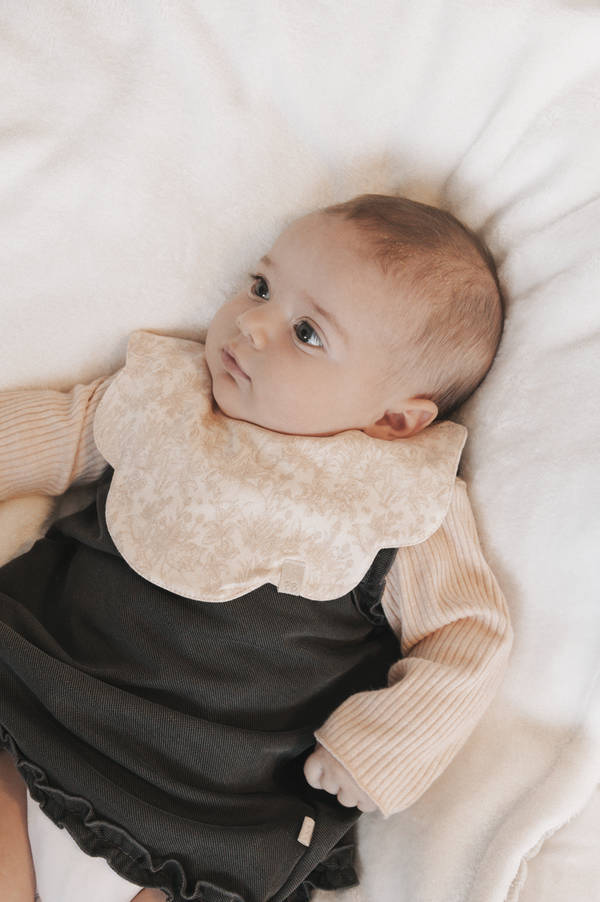 Bib flower SOFT PEACH - BAMBOOM