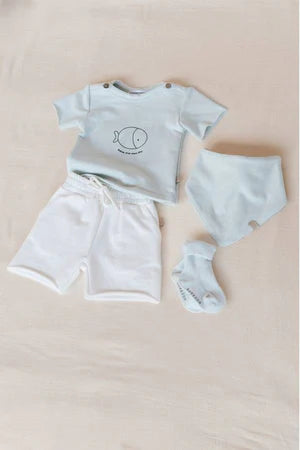 T-shirt a maniche corte con stampa BLU BLUSH - Bamboom