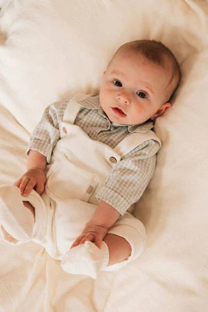 Salopette corto OFFWHITE - Bamboom