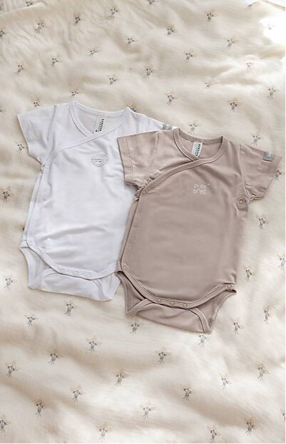 Confezione Body maniche corte - Tortora