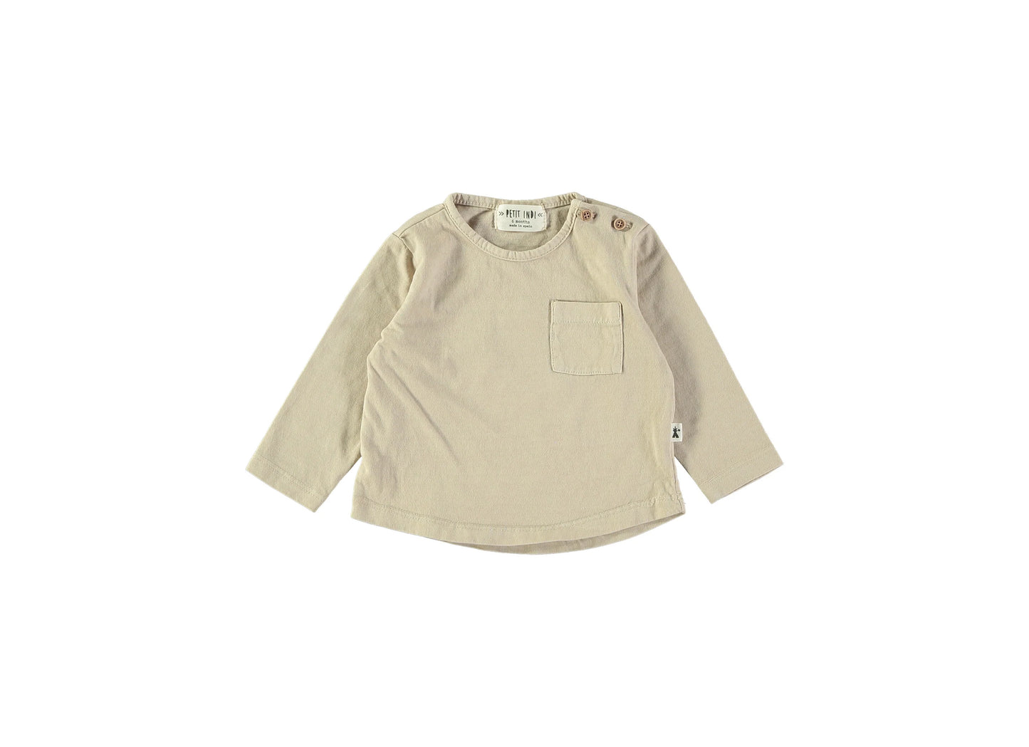 Maglia serafino beige - Petit indi