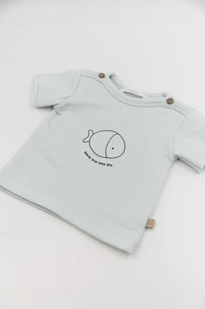 T-shirt a maniche corte con stampa BLU BLUSH - Bamboom