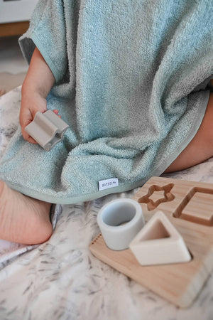 Bamboo & silicone puzzle stella Blu & Azzurro - Bamboom