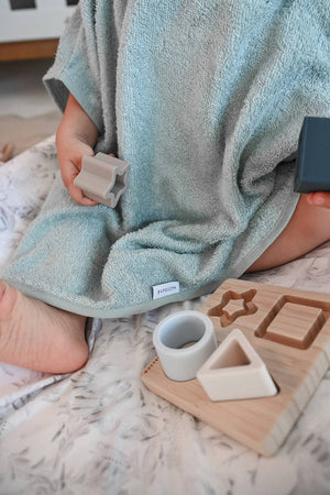 Bamboo & silicone puzzle stella Blu & Azzurro - Bamboom