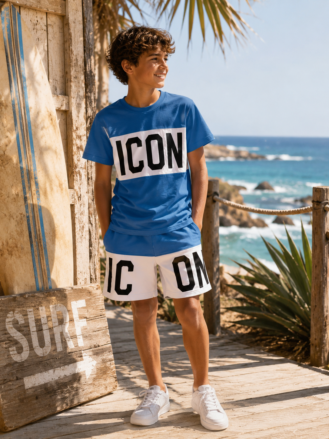 T-shirt turchese - Icon
