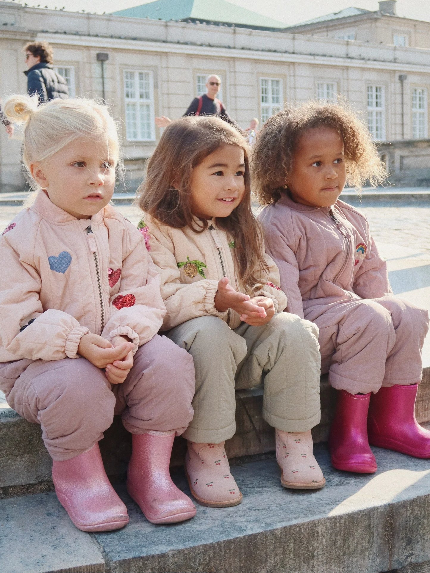 Giacca 100gr cuori juno cameo rosa - Konges Slojd