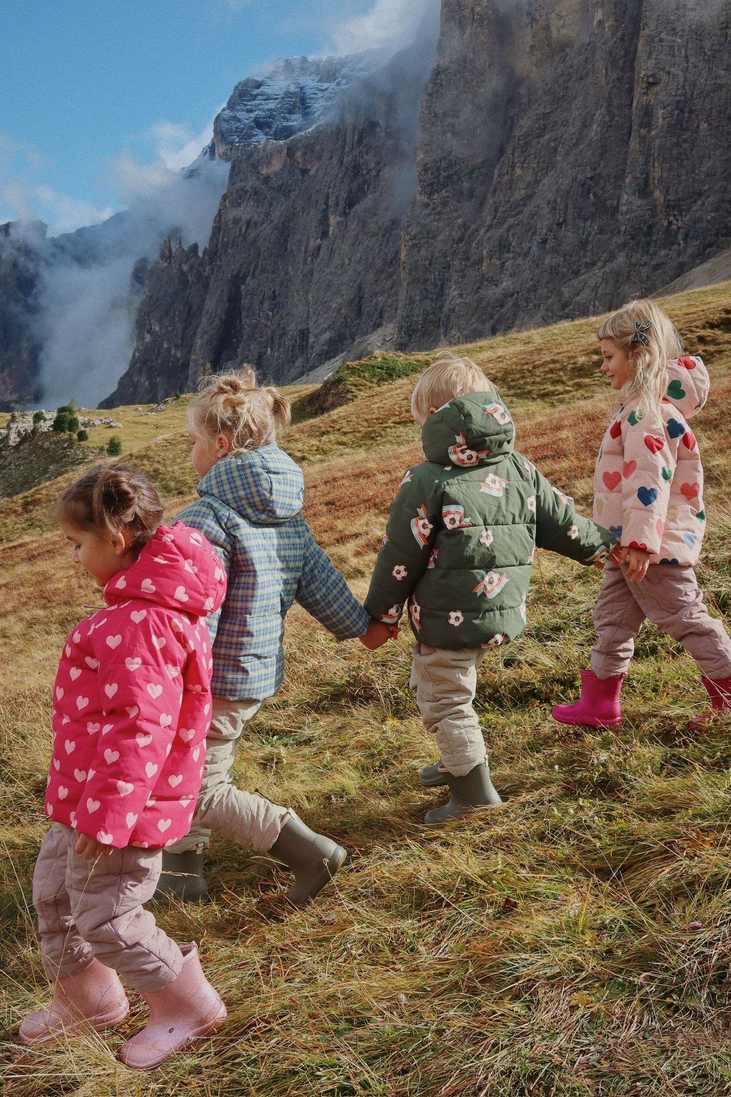 Giacca piumino cuori Nuka coeur rose - Konges Slojd