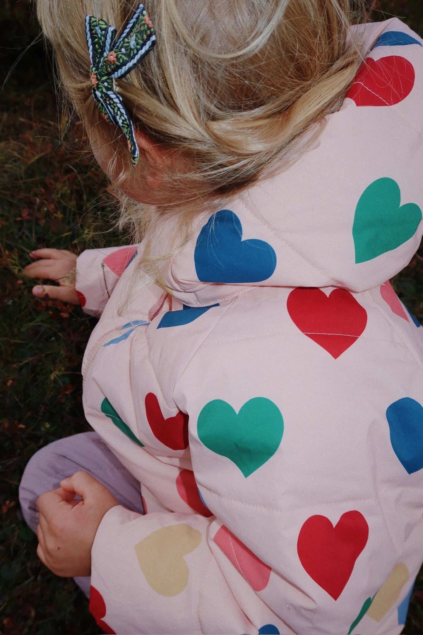 Giacca piumino cuori Nuka coeur rose - Konges Slojd