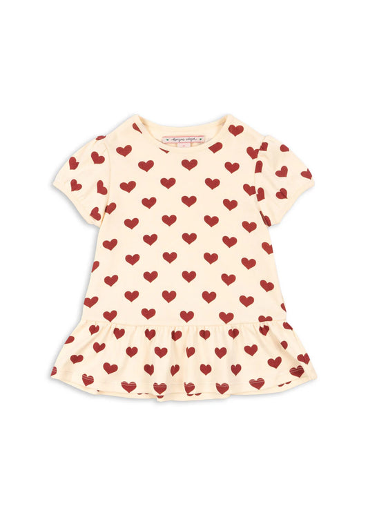 T-shirt e short cuori amour rouge coeur - Konges Slojd