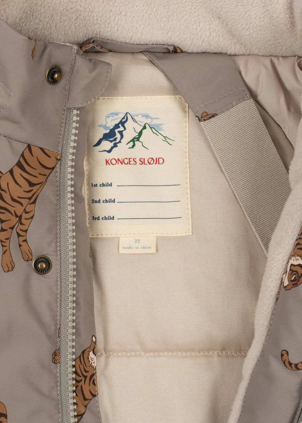 Giacca piumino tigri Mismou tiger oak - Konges Slojd