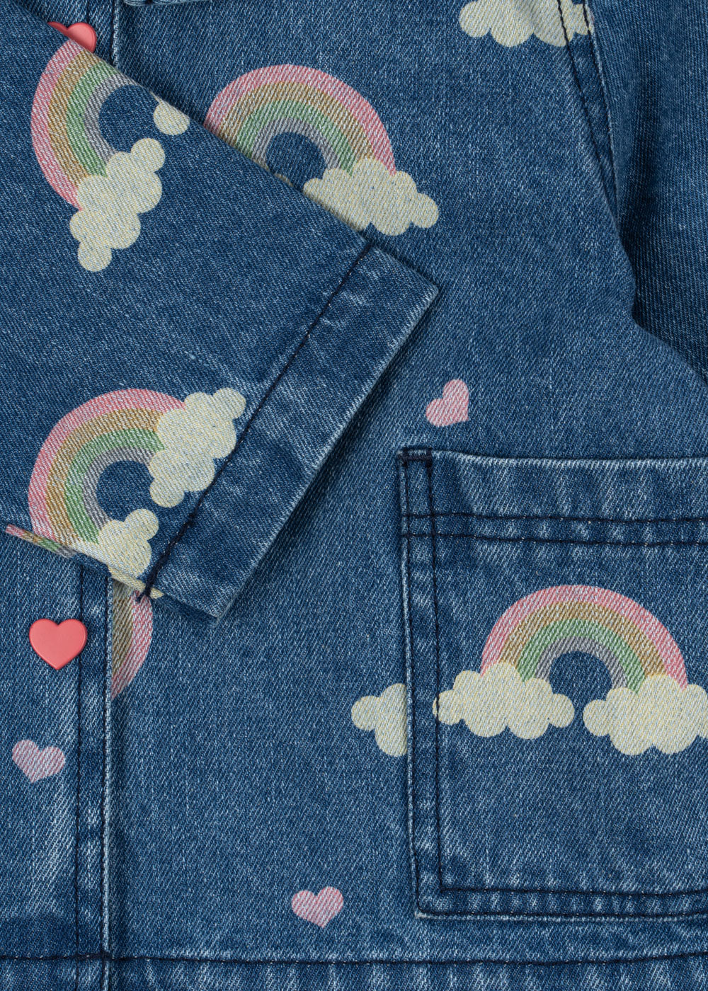 Camicia denim arcobaleni magot rainbow - Konges Slojd