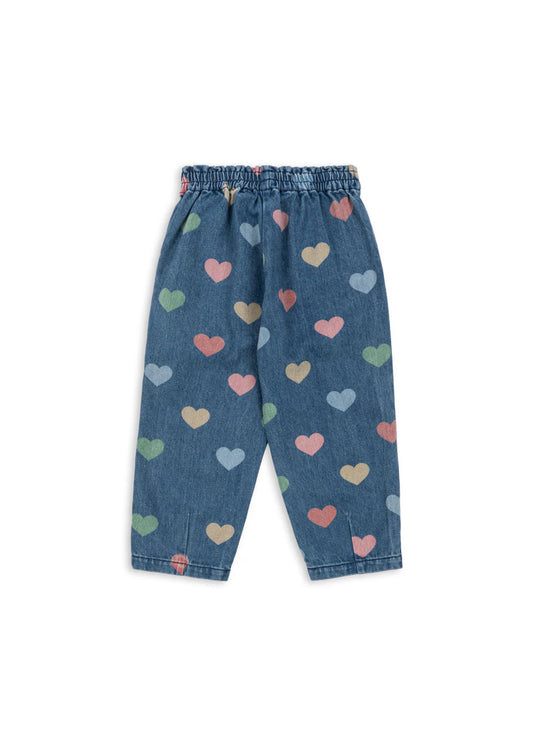 Jeans denim cuori magot bon coeur colorè - Konges Slojd