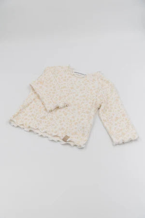 T-shirt maniche lunghe a costine PRINT PETALS - Bamboom