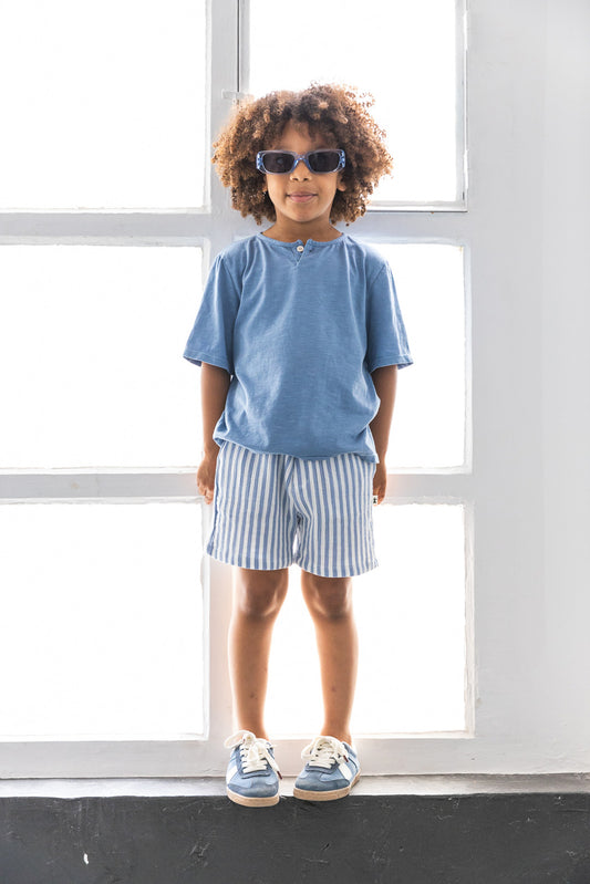 Short riga blu - Petit Indi