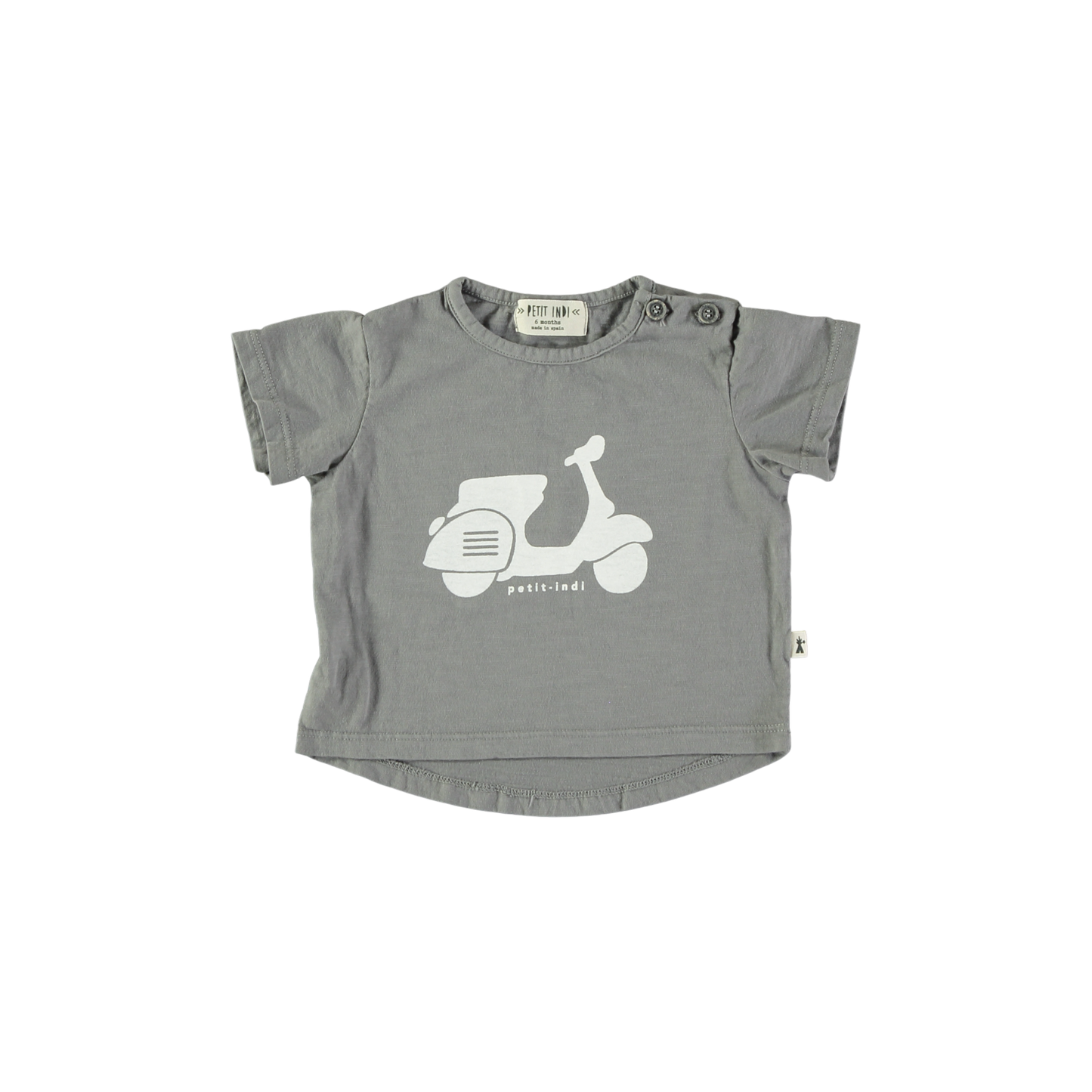 T-shirt grigia vespa  - Petit Indi