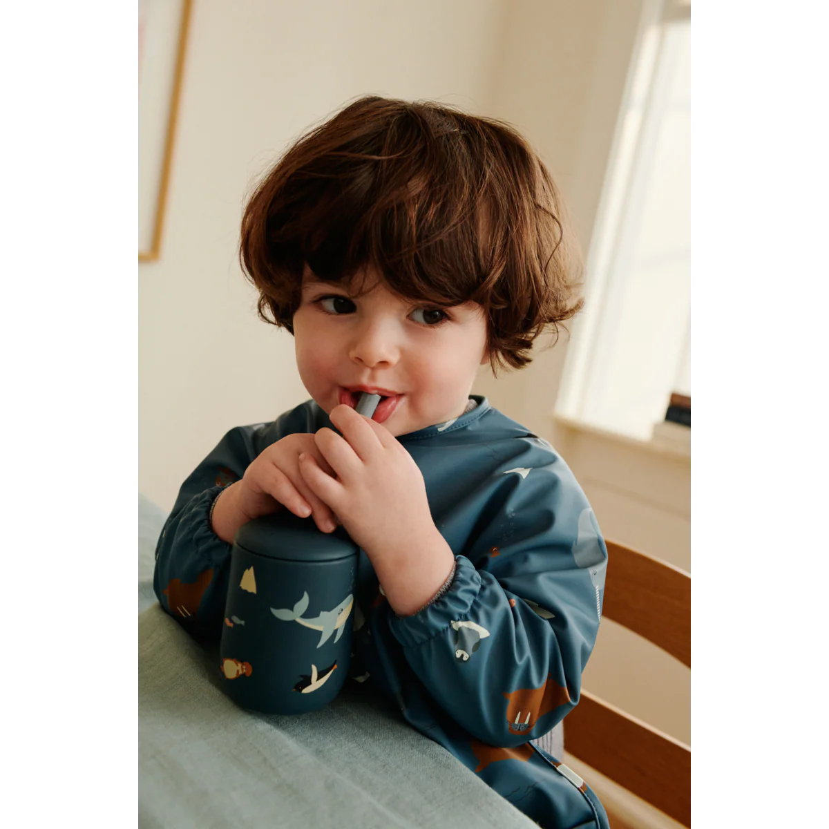 Bavaglino con stampa Merle Oceano artico - Liewood