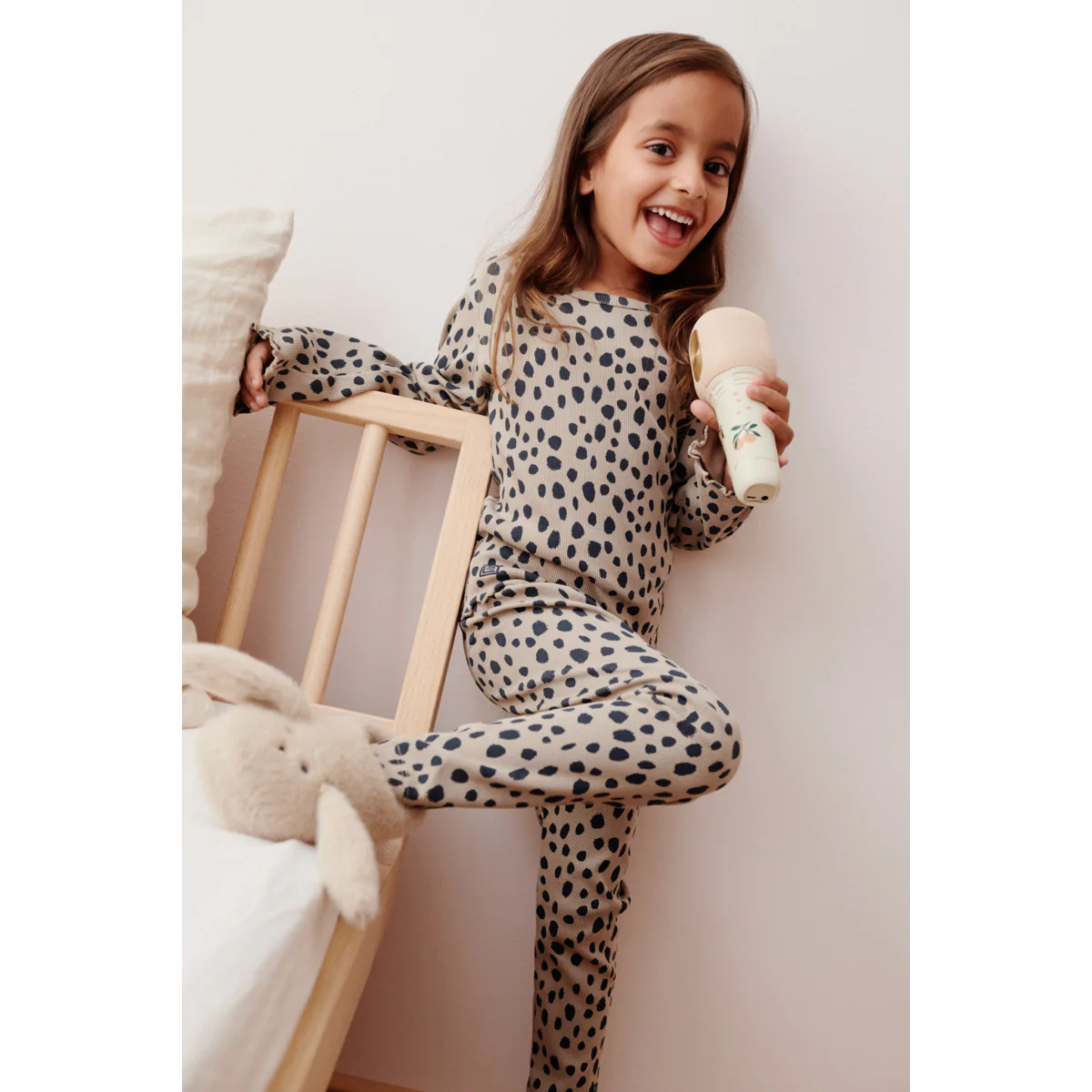 Leggings a coste Marien leopard Nebbia -  Liewood