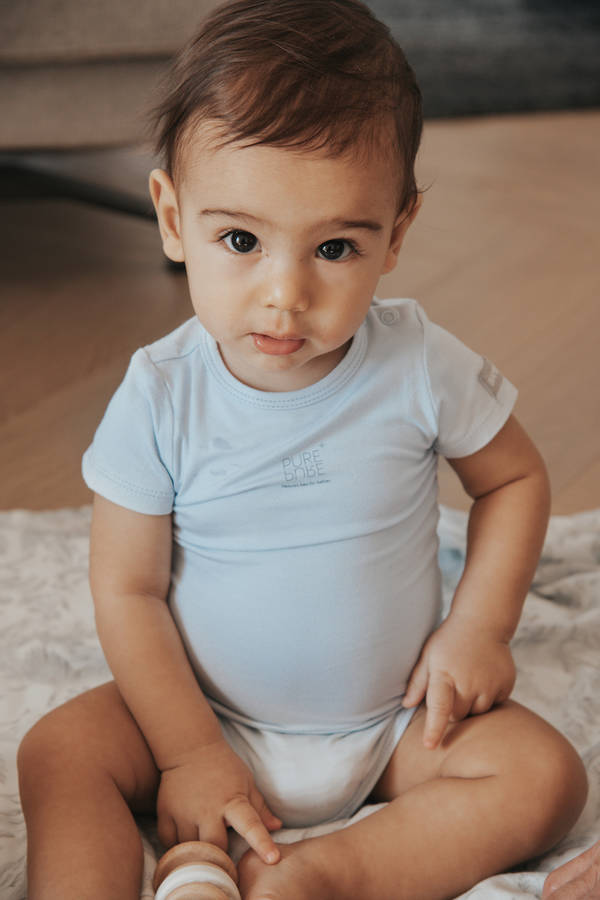 Body bimbo maniche corte BLU - Bamboom