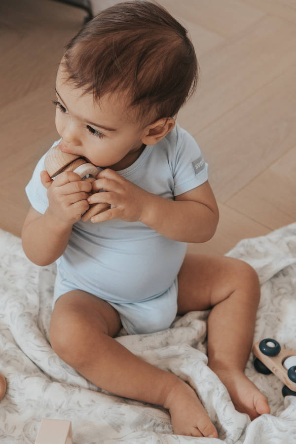 Body bimbo maniche corte BLU - Bamboom