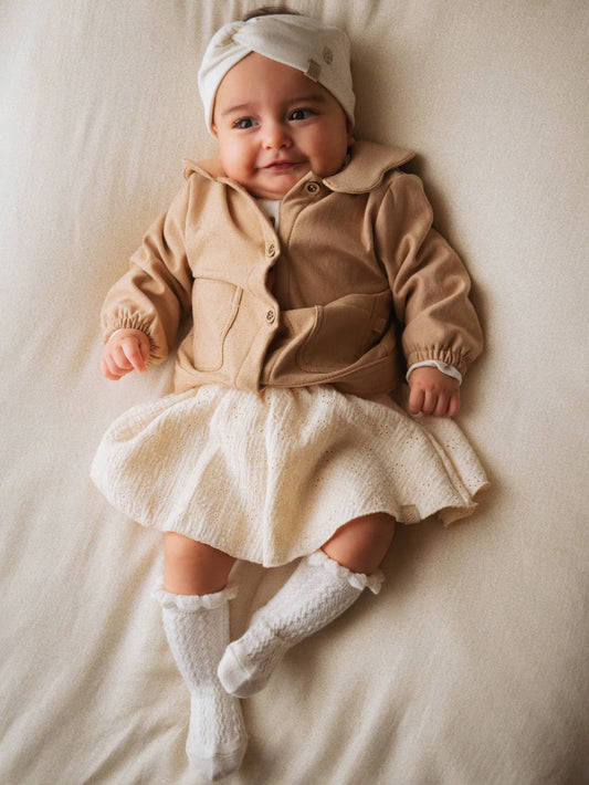 Felpa con colletto a fiore MOCHA SAND - Bamboom