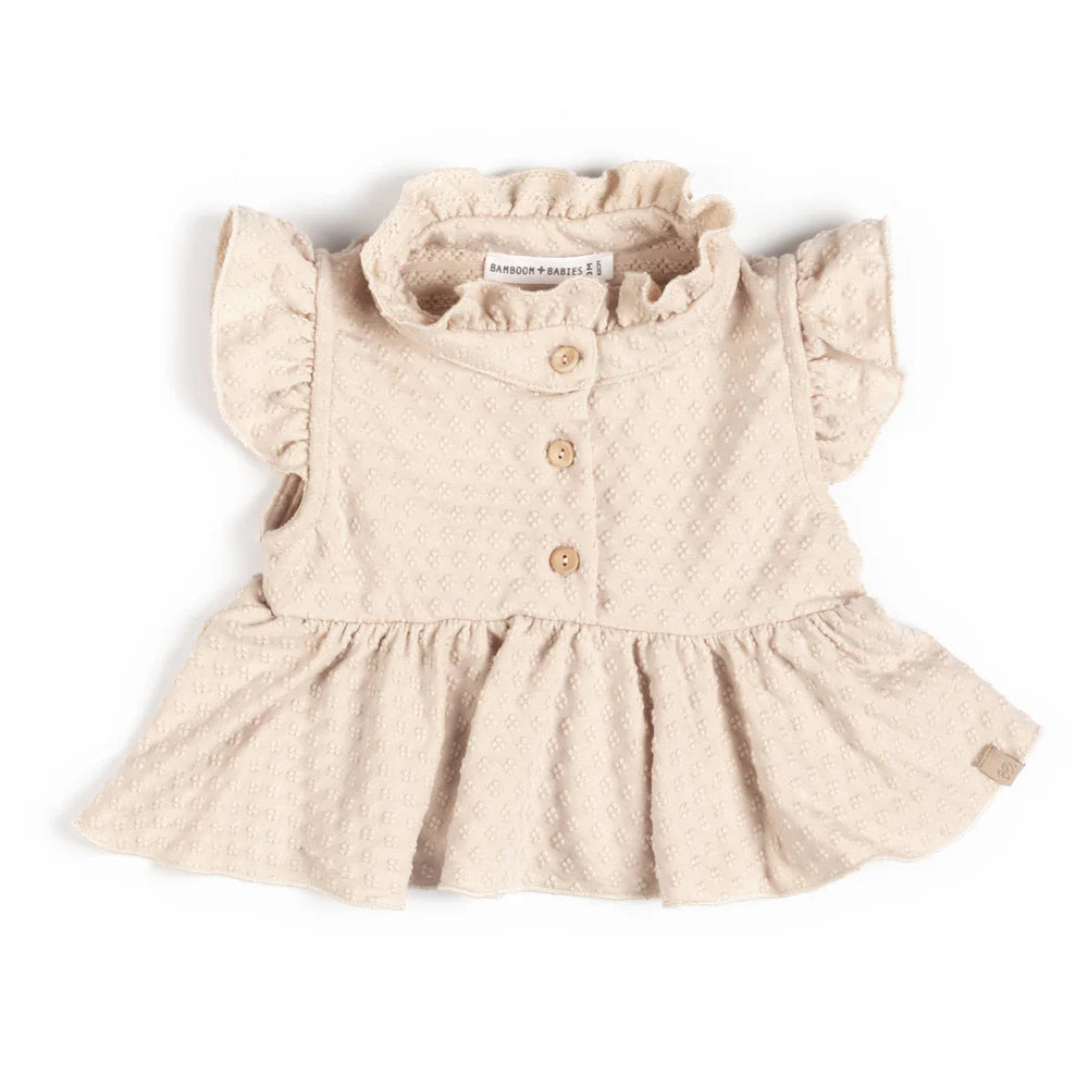 Camicia Dots ALMOND CREAM - Bamboom