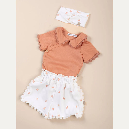 Body con colletto Embroidery CORAL - Bamboom