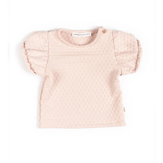 Shirt manica corta a palloncino PINK BLOOM - Bamboom