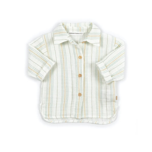 Camicia bimbo STRIPE WHITE/BLU - Bamboom