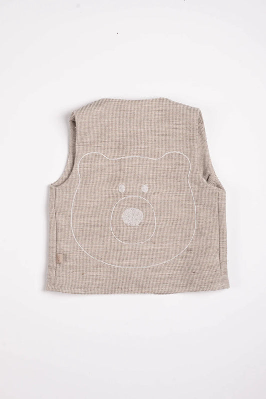 Gilet Orso con zip MUSTARD - Bamboom