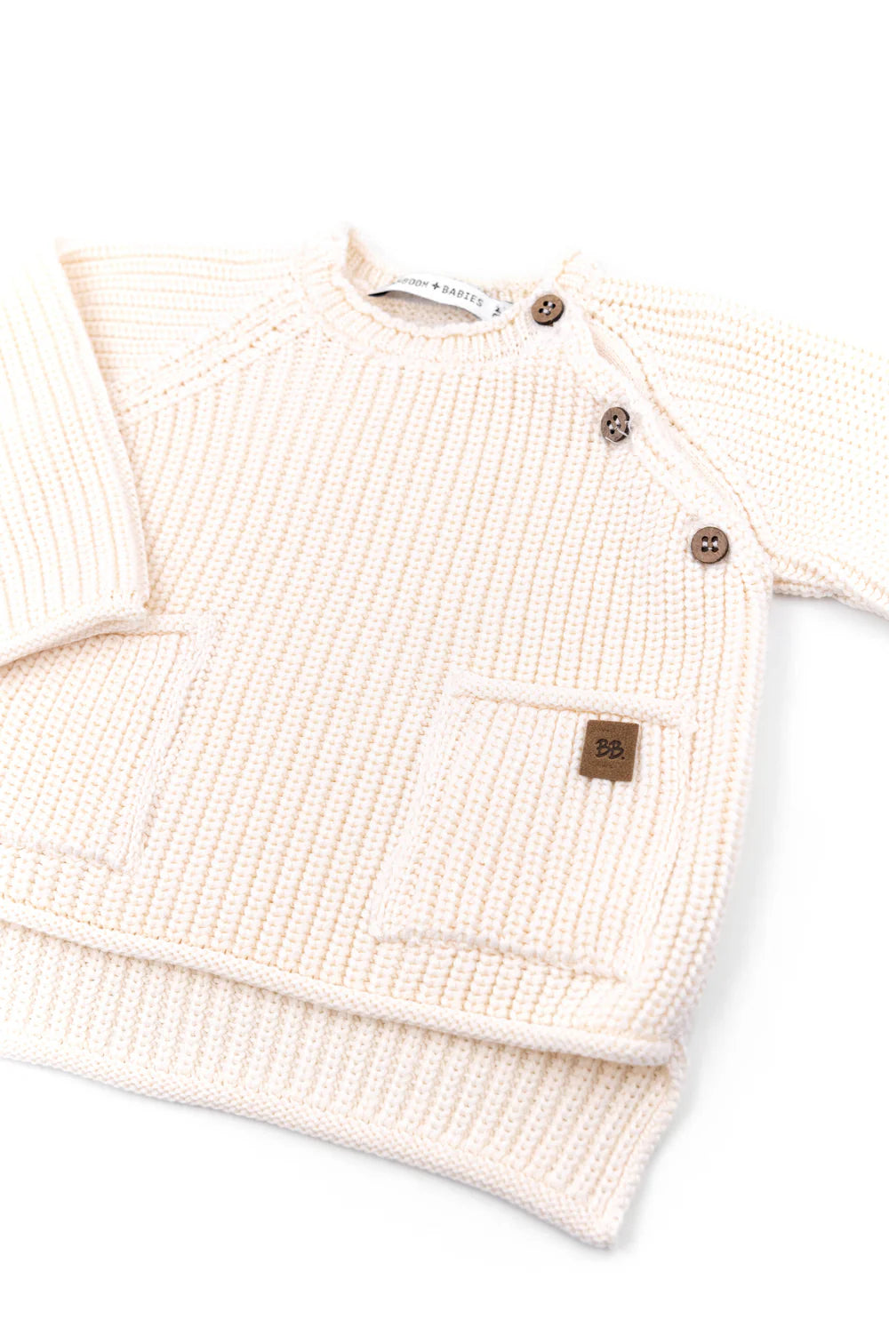 Maglione a costine Bianco - Bamboom