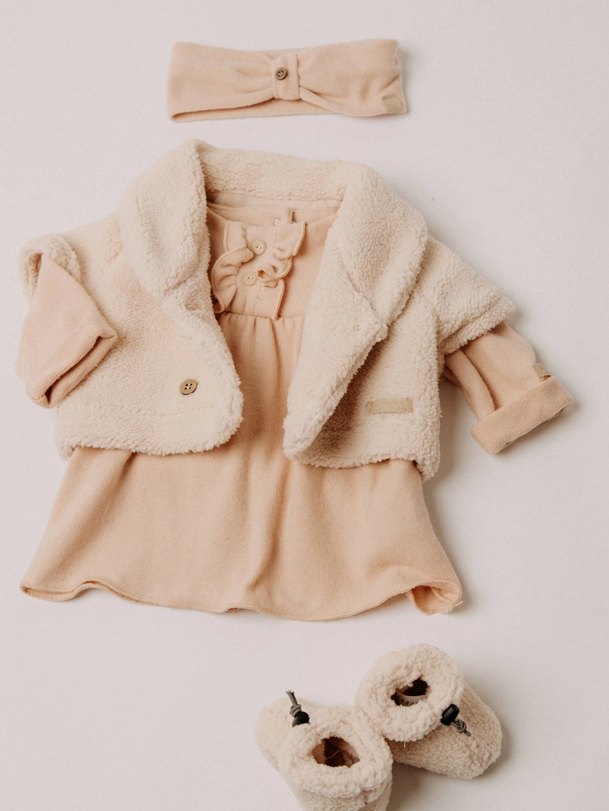 Vestito a maniche lunghe warm pink - Bamboom