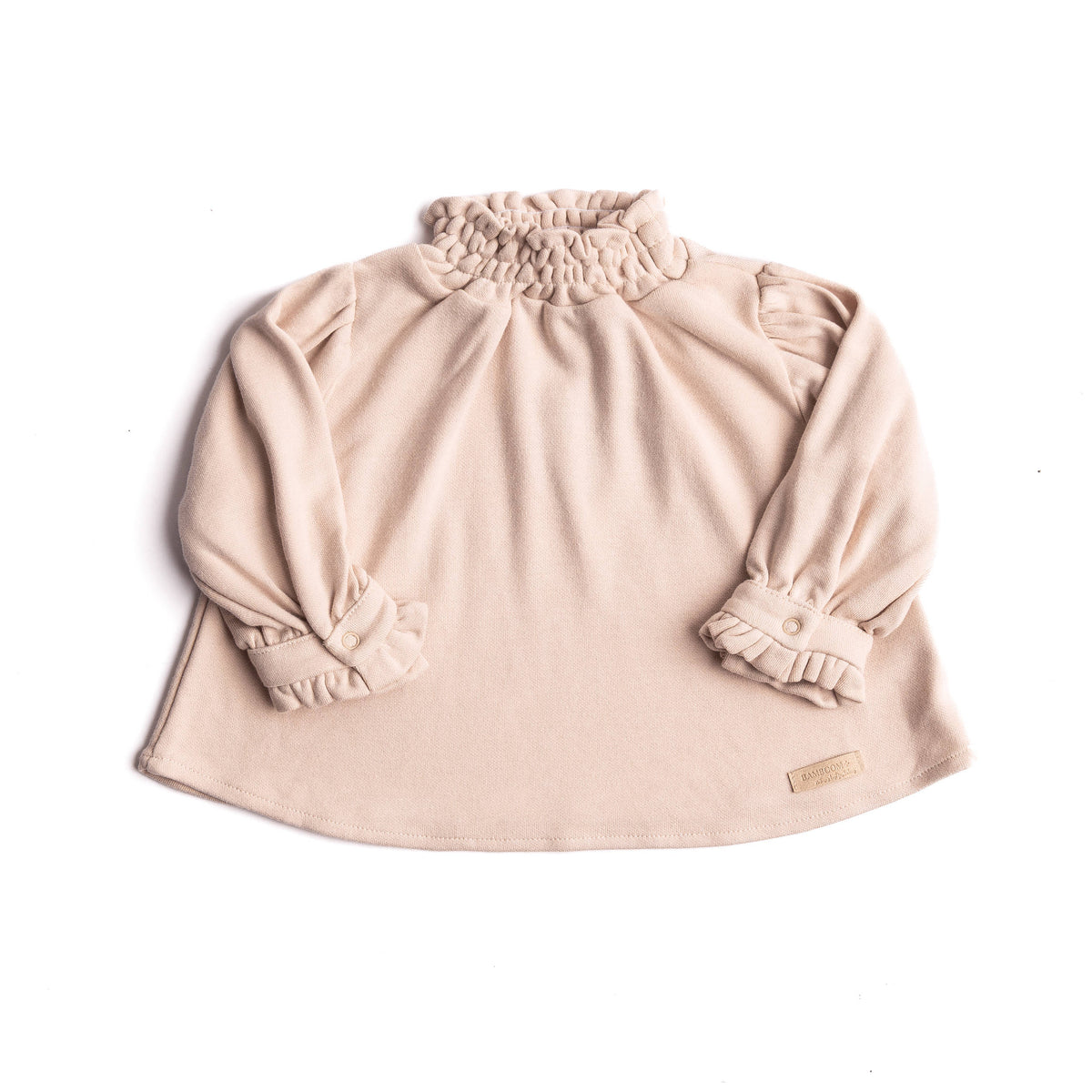 Camicia collo arricciato whisper pink - Bamboom