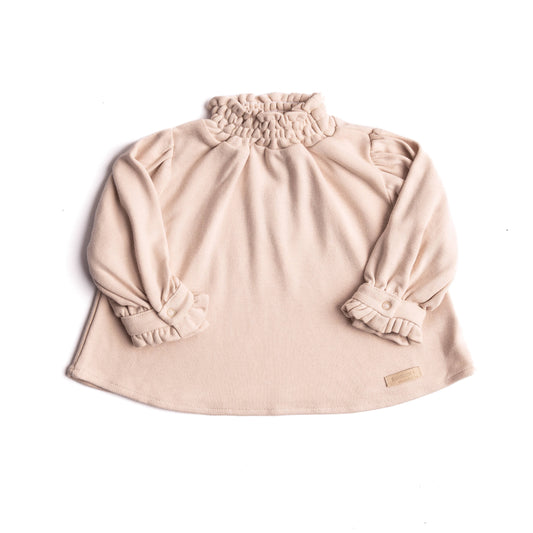 Camicia collo arricciato whisper pink - Bamboom