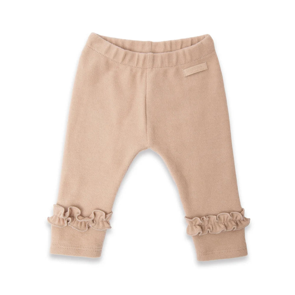 Leggings con bordo volant sand - Bamboom