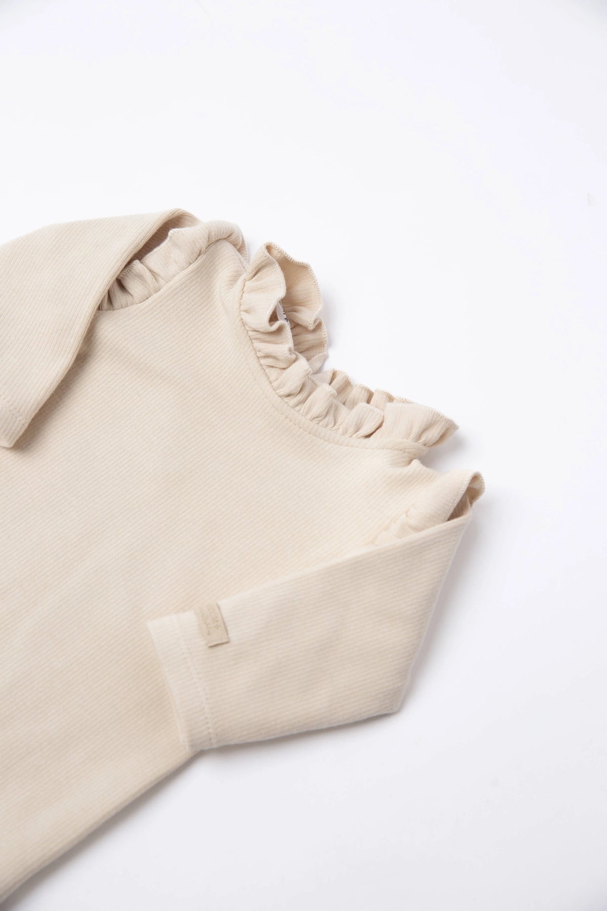 Tutina a costine bimba warm white - Bamboom