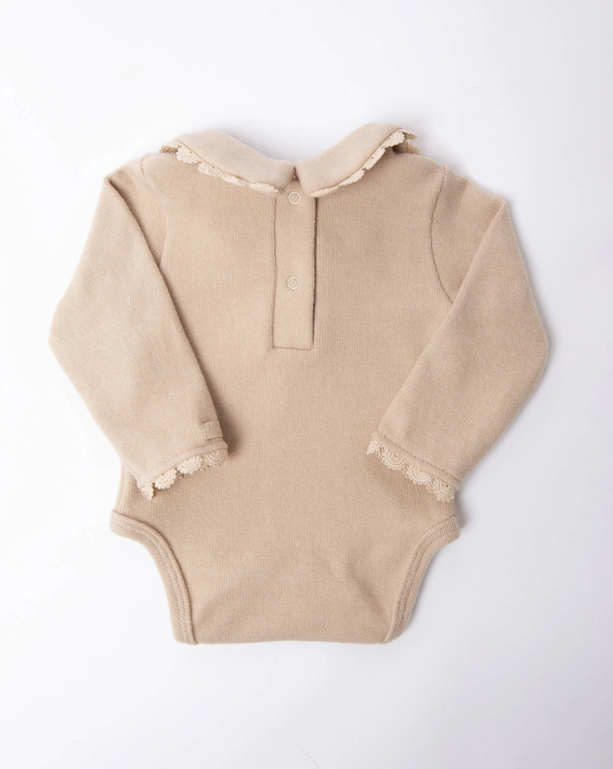 Body con collo tondo e embroidery warm sand - Bamboom