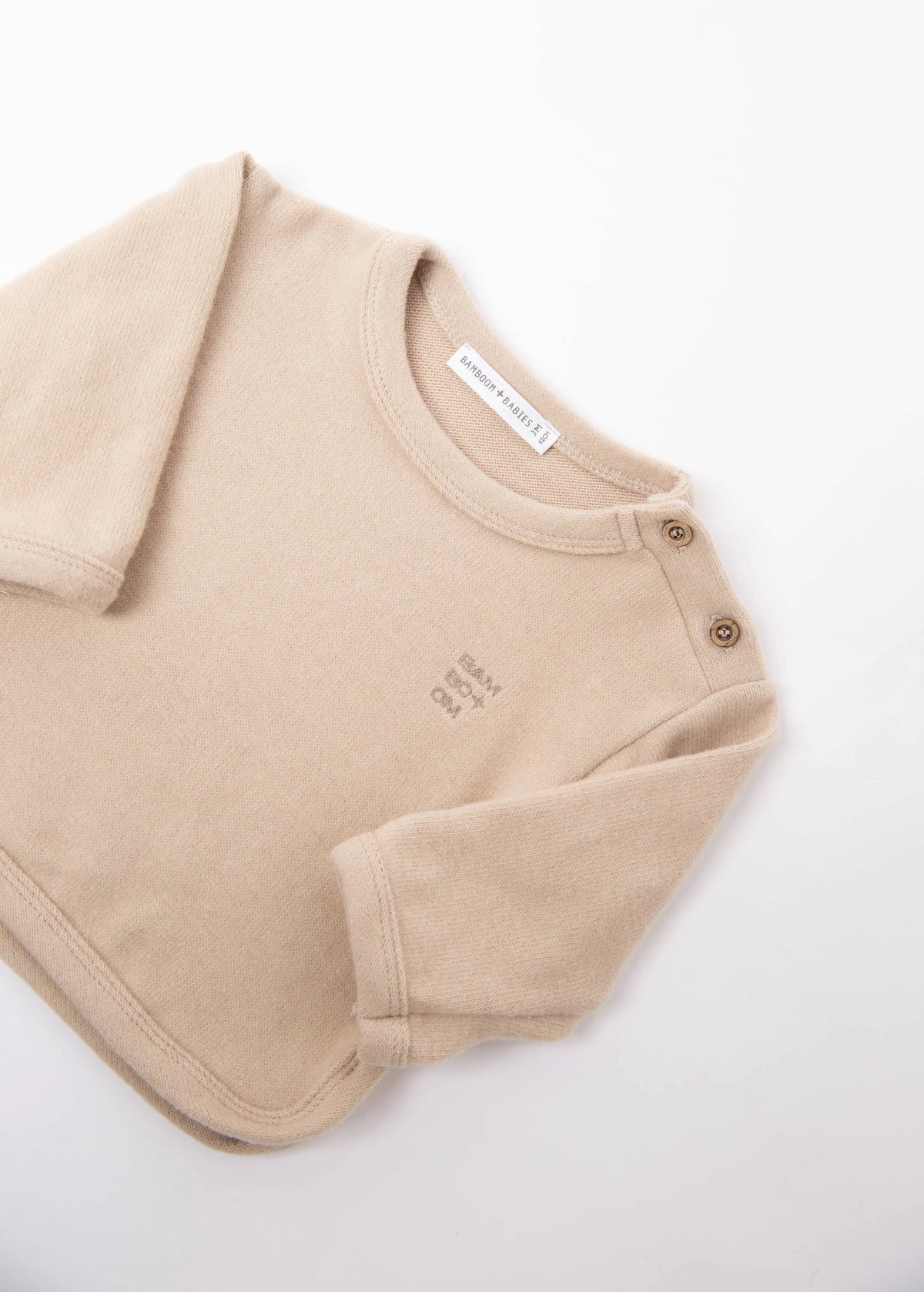 Maglia ML con apertura spalla sand - Bamboom