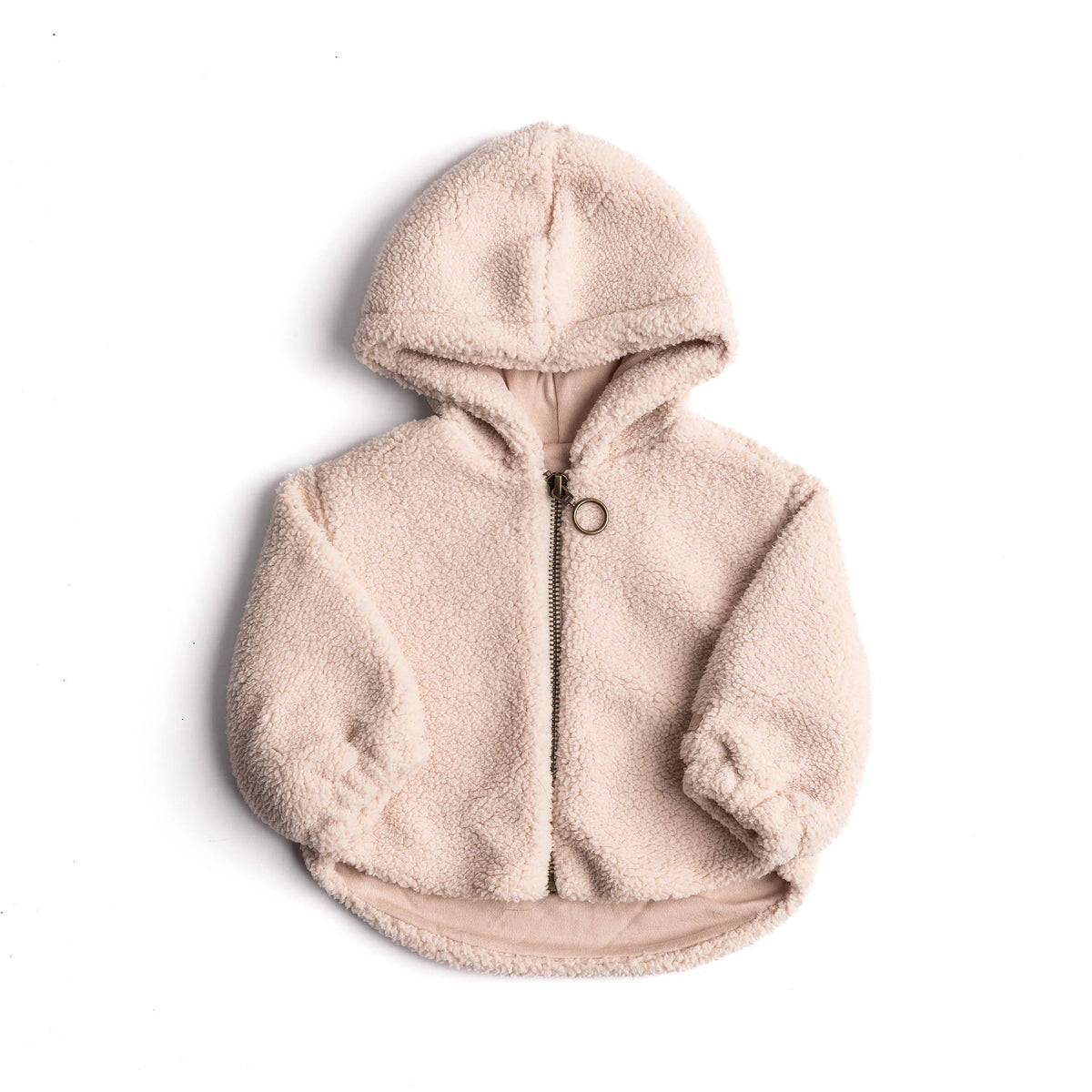Giacca teddy con cappuccio whisper pink - Bamboom