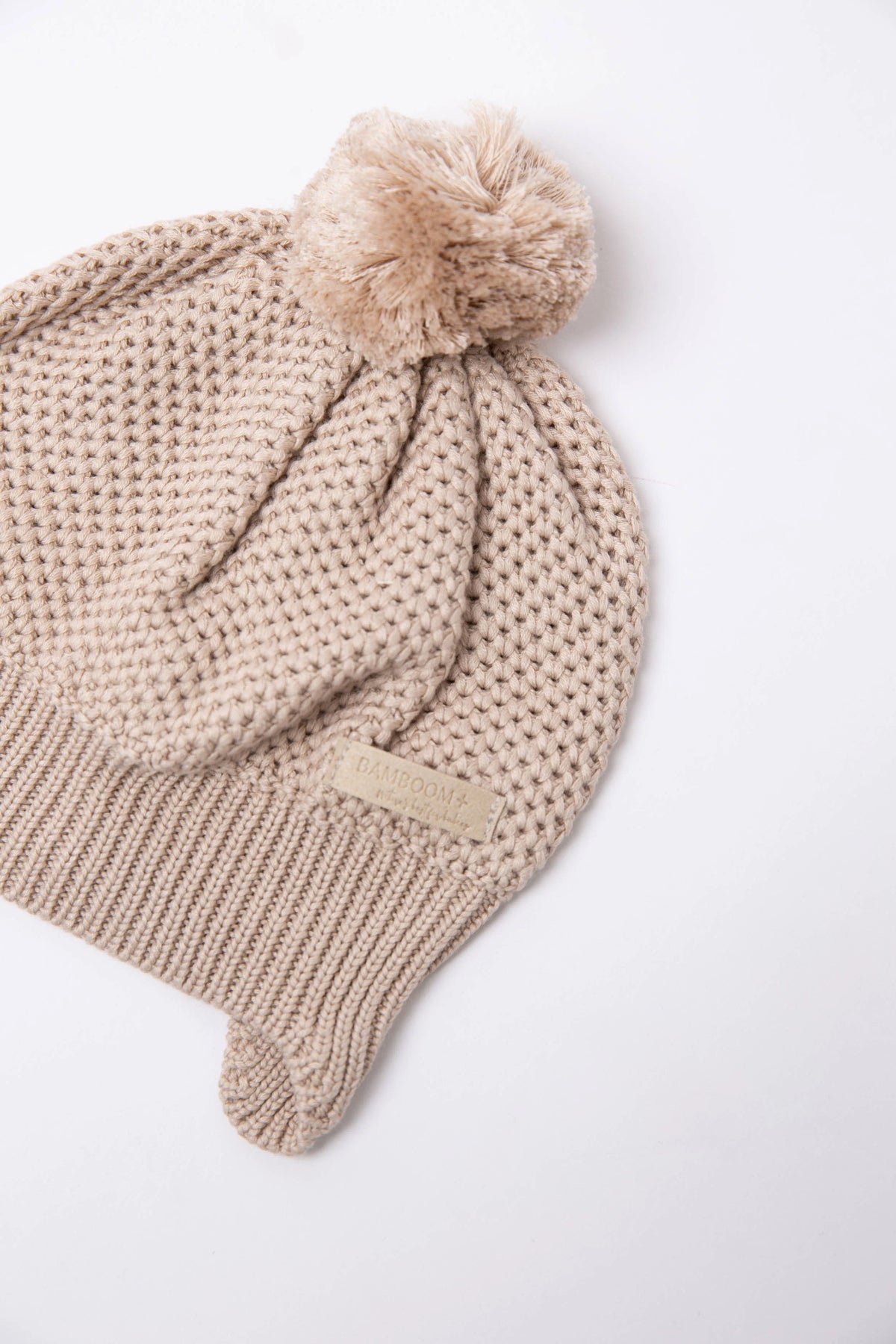 Cappellino knitted pompon vintage pink - Bamboom