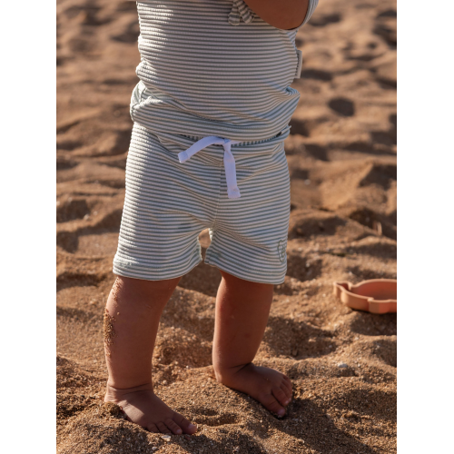 Bamboom Costume da Bagno UV50+ Bimbo BLUE STRIPES BEAR - Bamboom