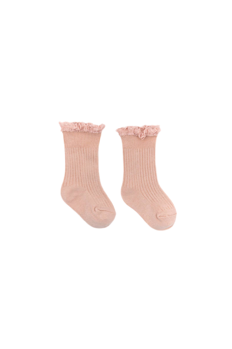 Calza Bimba con Pizzo in Bambù ROSA - BAMBOOM