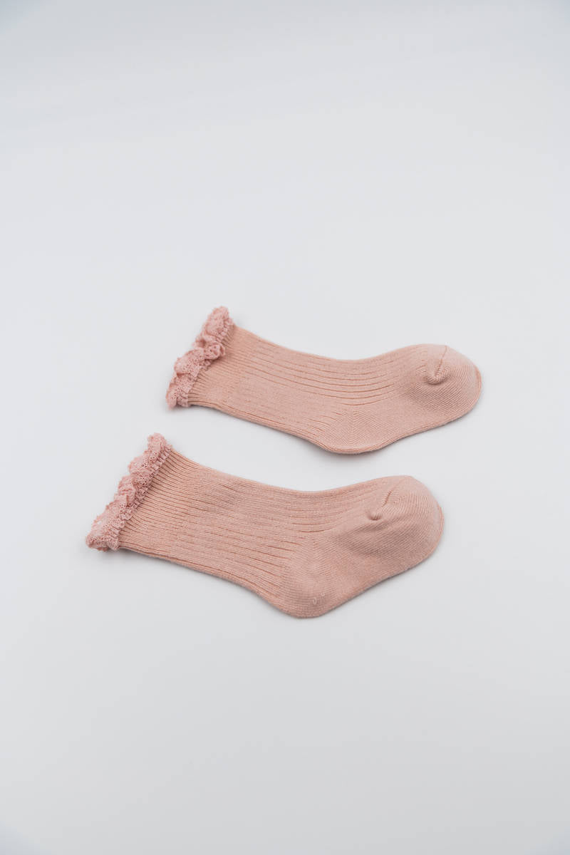 Calza Bimba con Pizzo in Bambù ROSA - BAMBOOM