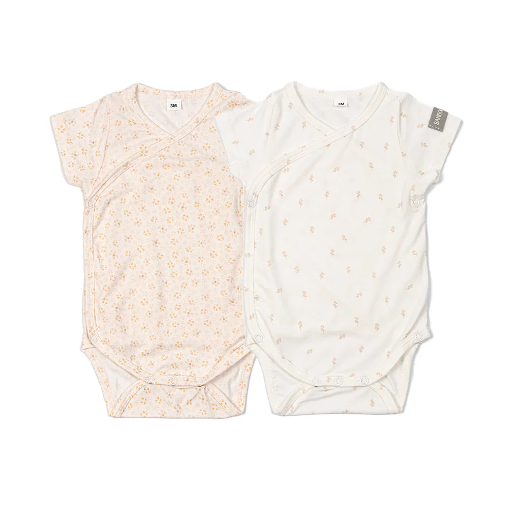 Confezione Body maniche corte Print- 2pc - FLOWERS MIX - Bamboom