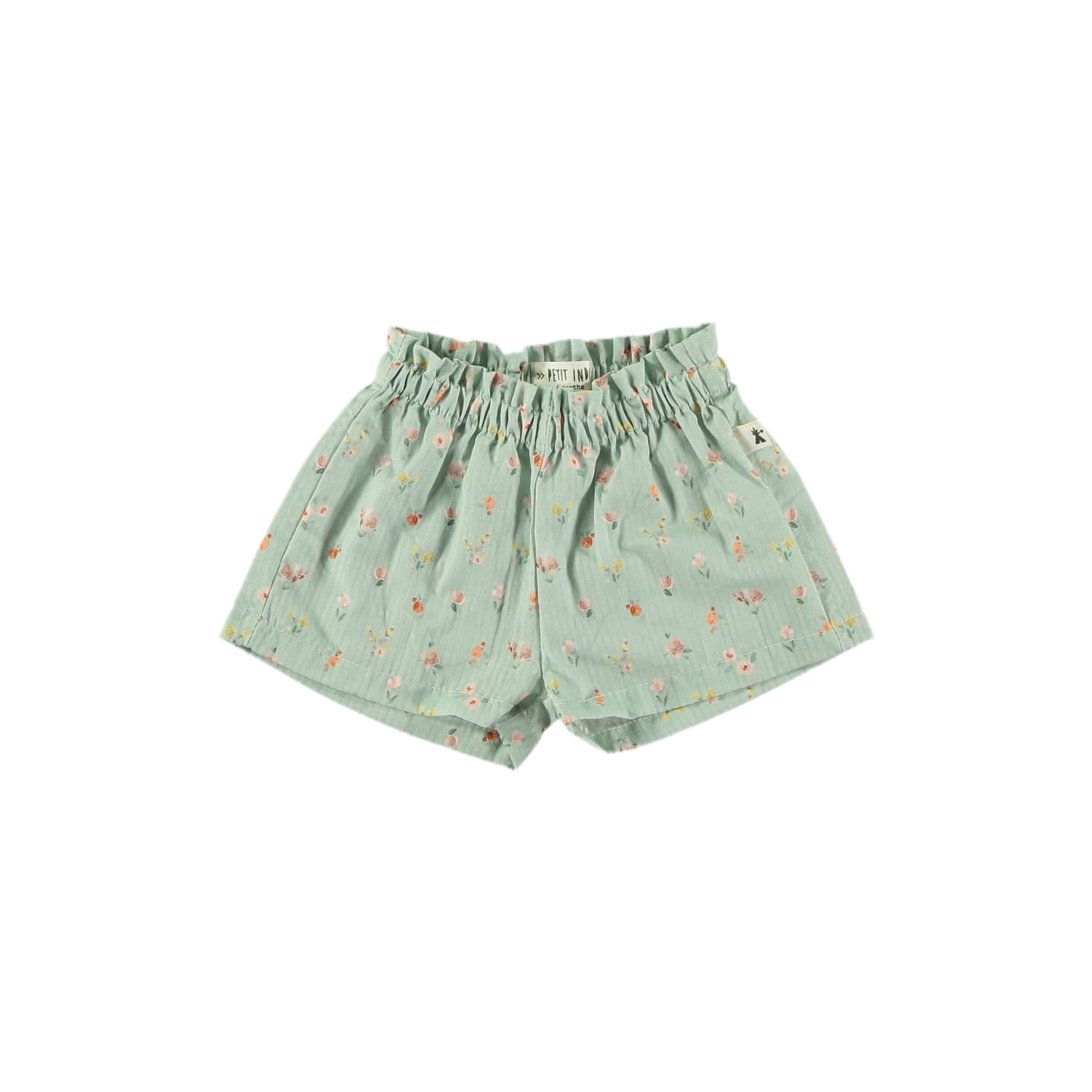 Shorts verdi con fiori - Petit Indi