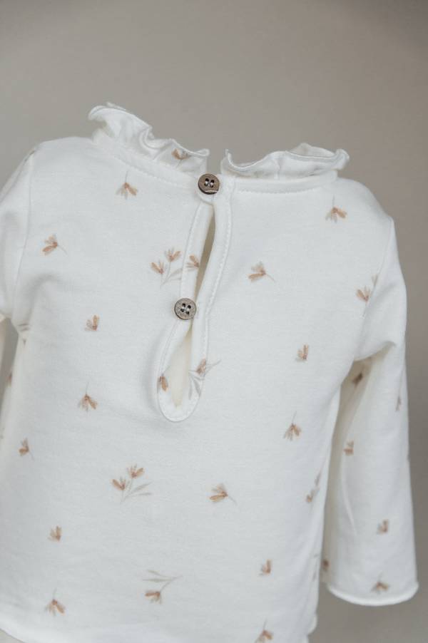 T shirt con colletto FLOWERS - Bamboom