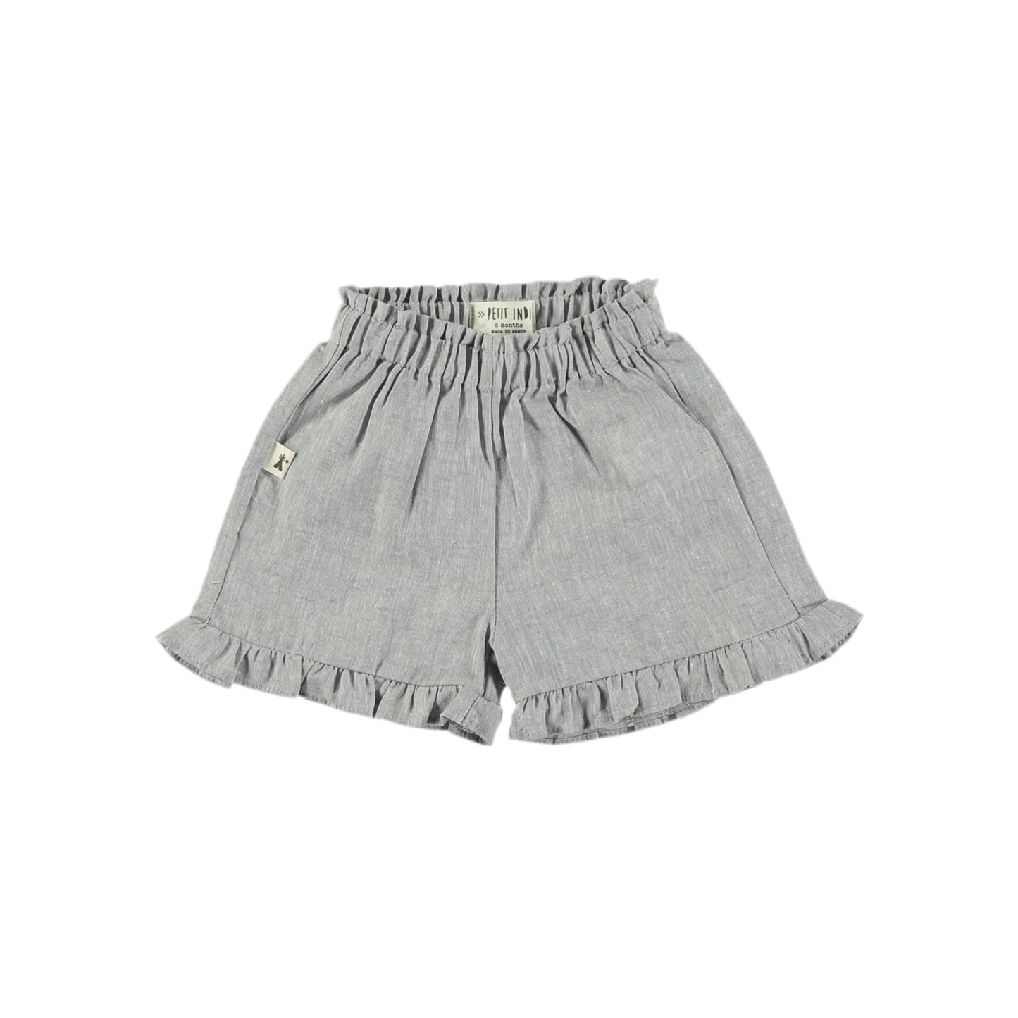 Shorts grigi con rouches - Petit Indi