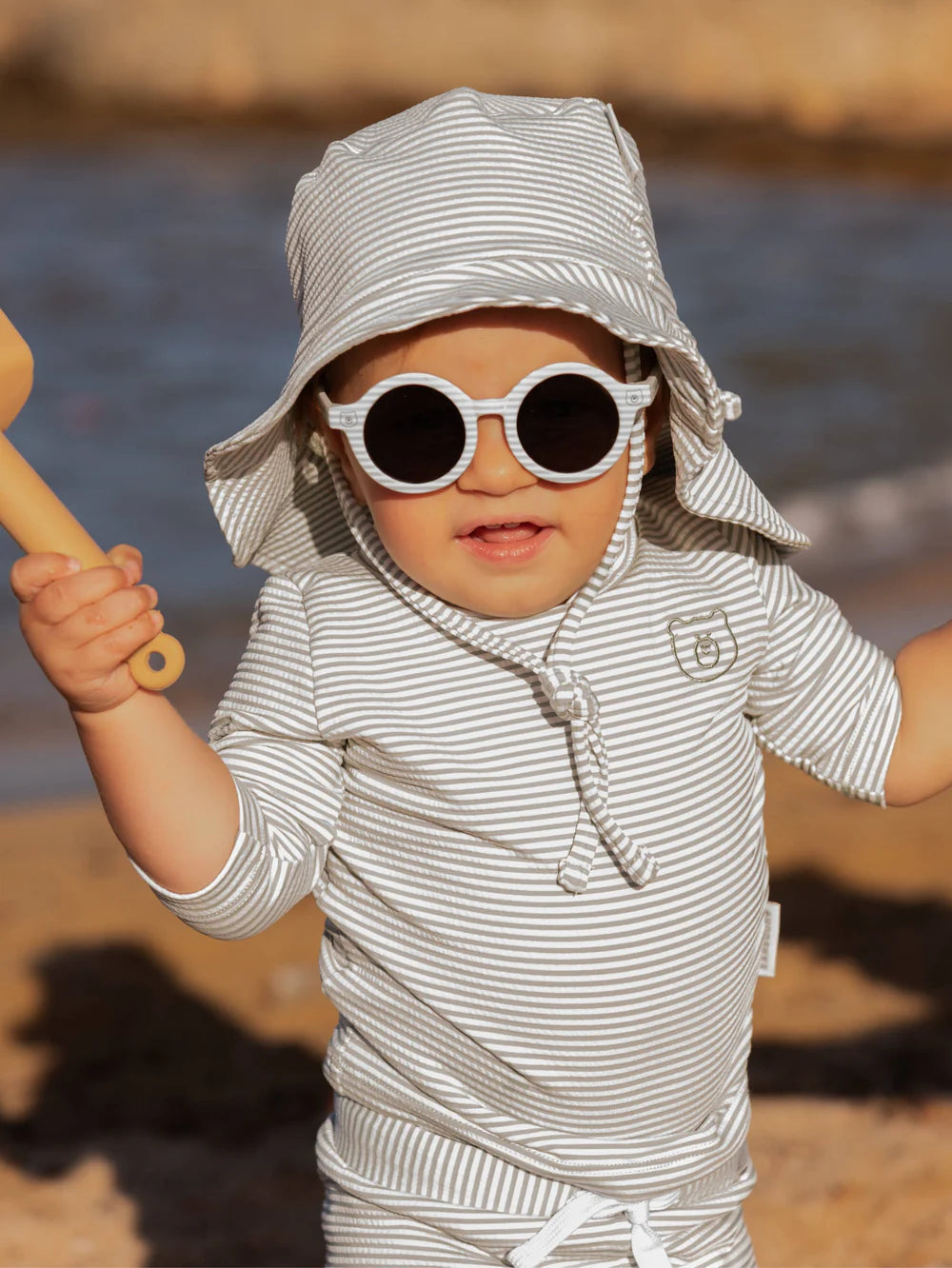 Occhiale da sole con protezione 400UV BLUE STRIPES BEAR - Bamboom