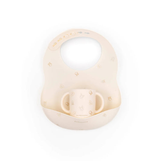 Bavaglino in silicone e tazza ANIMAL FRIENDS - Bamboom